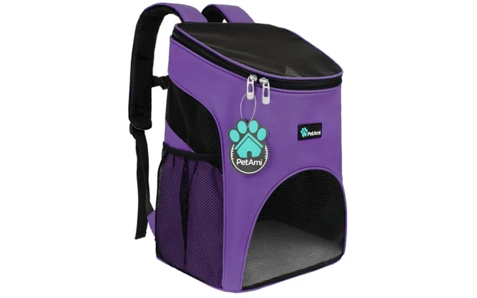 Petami Small Dogs And Cat Backpack Carrier Airline Approved Pet Backpack Carrier Ventilated Safety Strap Buckle Support