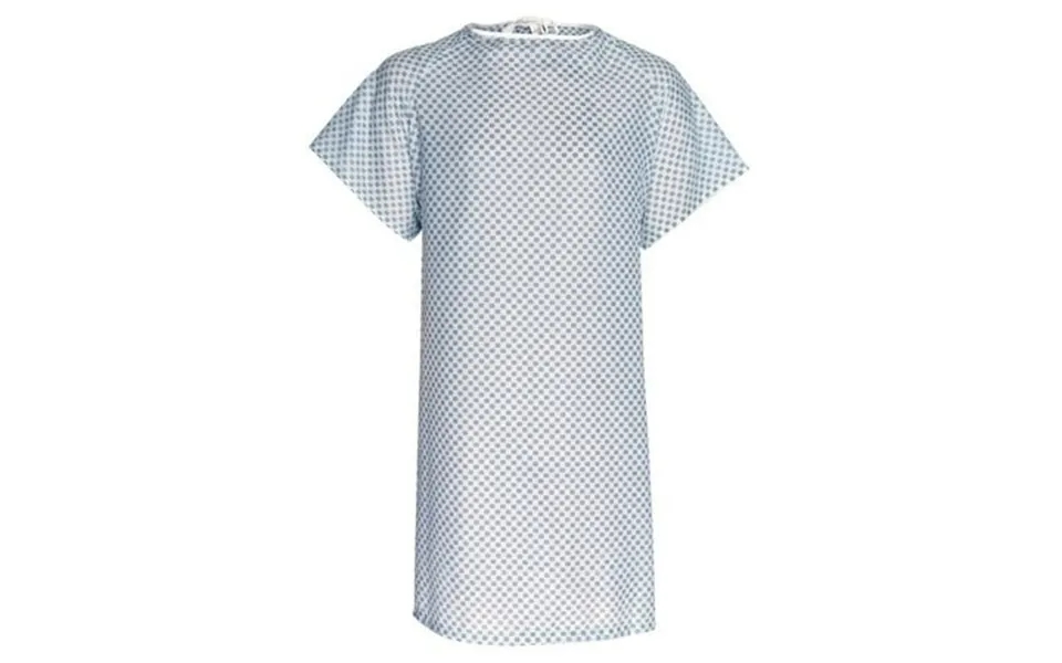 Petite Patient Gowns White With Snowflakes - Back Tie Closures