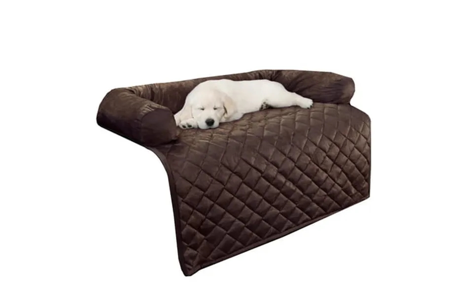 Petmaker 35x35 Couch Cover For Dogs With Memory Foam Bolster Brown