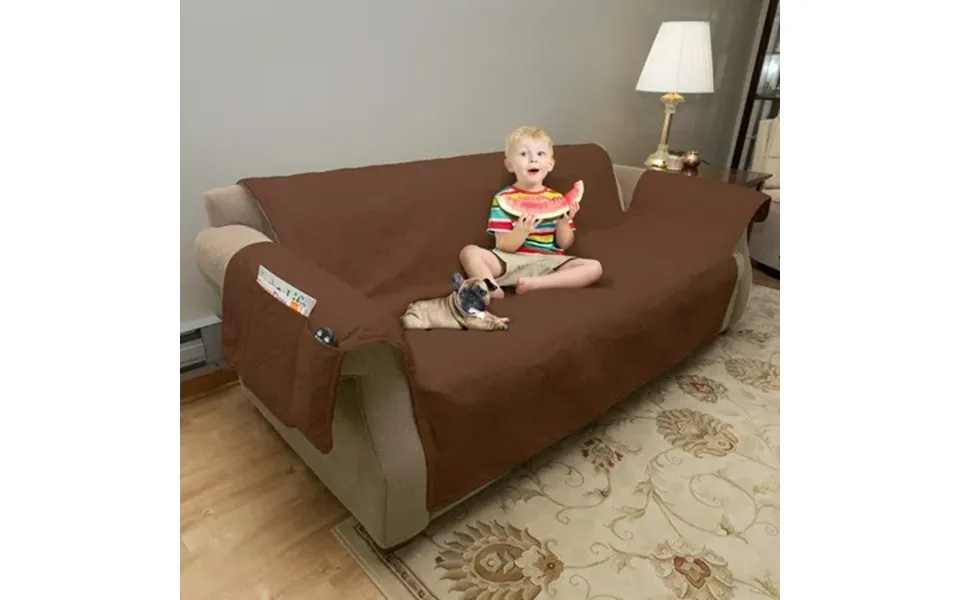 Petmaker Waterproof Couch Slipcover With Straps For Dogs And Cats Brown