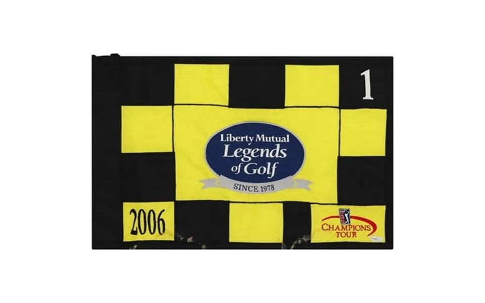 Pga Tour Event-used 1 Yellow And Black Pin Flag From The Legends Of Golf Tournament On April 17th To 23rd 2006 - Fanatic