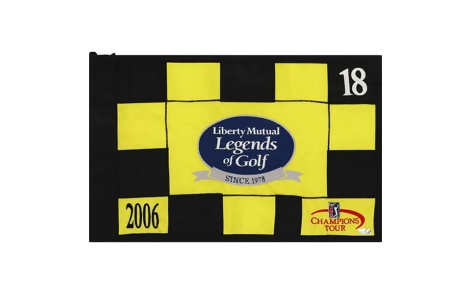 Pga Tour Event-used 18 Yellow And Black Pin Flag From The Legends Of Golf Tournament On April 17th To 23rd 2006