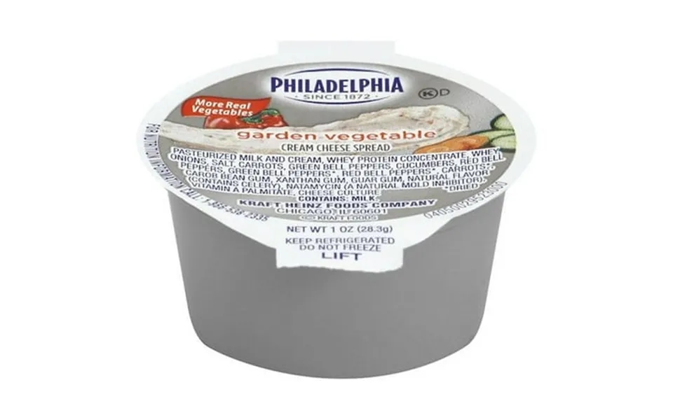 Philadelphia Garden Vegetable Cream Cheese 1 Ounce -- 100 Per Case