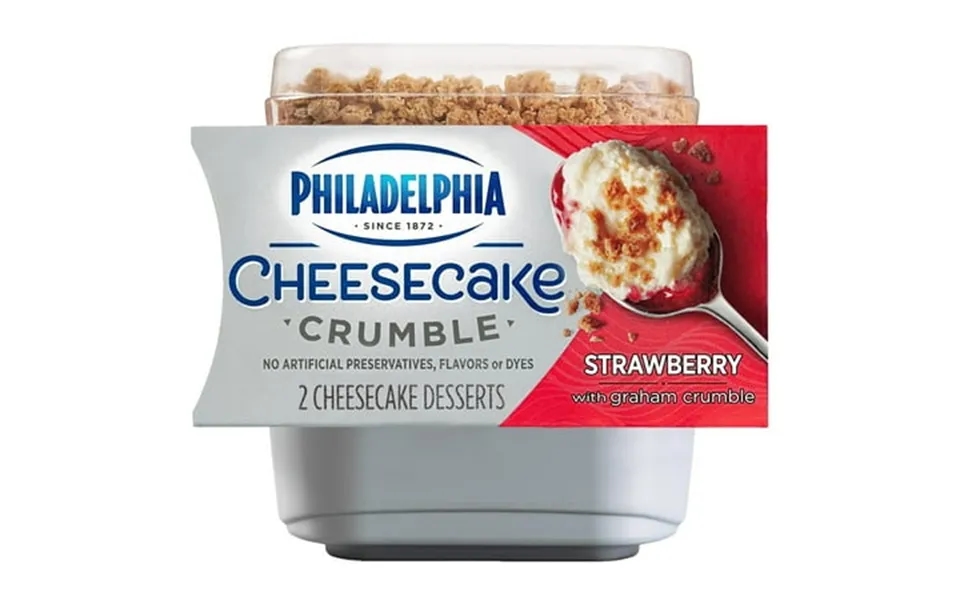 Philadelphia Strawberry Cheesecake Crumbles 2 Ct Pack 3.25 Oz Cups