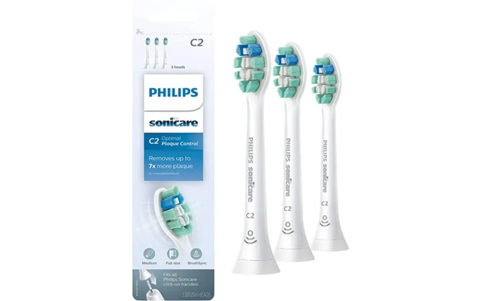 Philips Sonicare Hx9023 65 Genuine C2 Optimal Plaque Control Toothbrush Head 3 Pack White