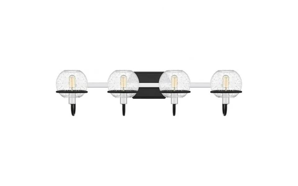 Phoenix 4-light Bathroom Vanity Light In Matte Black