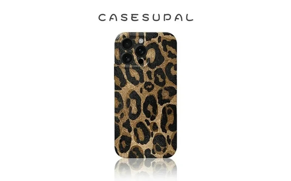 Phone Case For Iphone 14 Pro Brown Cheetah Print Leopard Phone Case Retro Trendy Luxury Shockproof Bumper Protective Ful