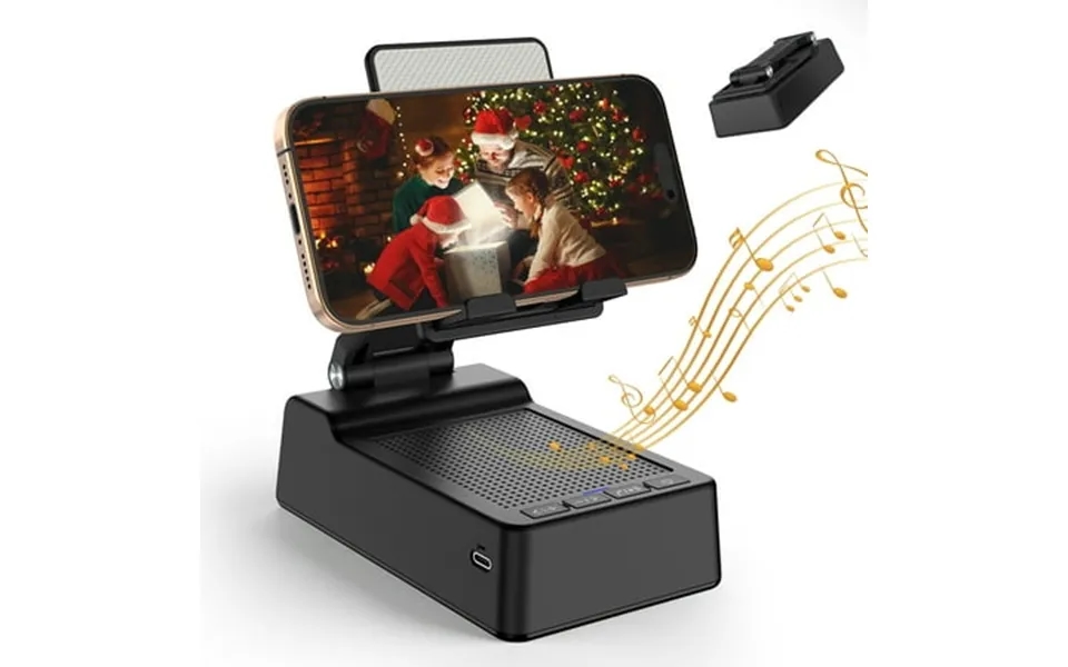 Phone Stand With Wireless Bluetooth Speaker Etepehi 2 In 1 Foldable Phone Holder - Hd Surround Sound Compatible With Iph