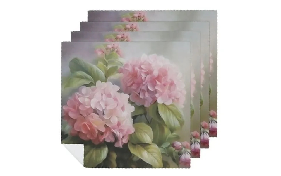 Phyhoo Flowers Cloth Napkin Summer Luncheon Cocktail Napkin Floral Dessert Dinner Hand Napkin For Seasonal Wedding Birth