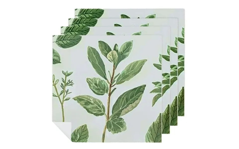 Phyhoo Herbs Botanical Cocktail Beverage Cloth Napkins Spring Greenery Dessert Cloth Napkin For Spring Flower Wedding Ho