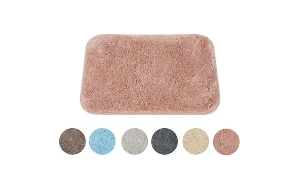 Piccocasa Luxury Soft Plush Shaggy Thick Microfiber Bath Mat Floor Mat Non-slip Rubber Back Salmon Pink 16 X 24