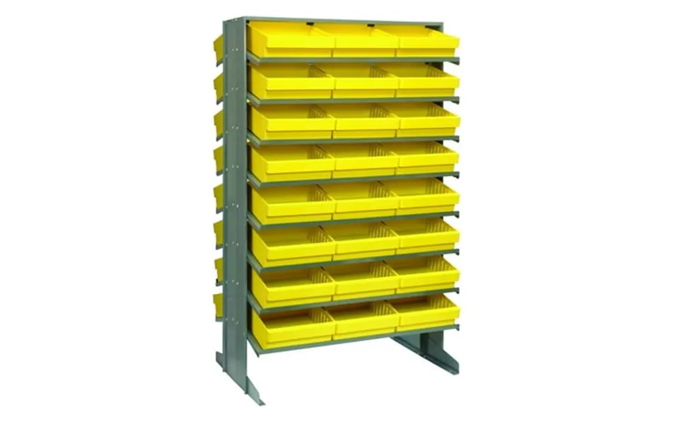 Pick Rack Slopped Double Sided 24 L X 36 W X 60 H 800 Lbs. Capacity 16 Shelves Configuration Includes 48 Qed801 Yellowe