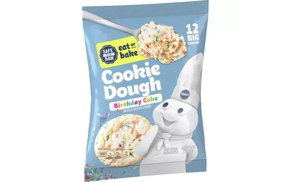 Pillsbury Birthday Cake Sugar Cookie Dough - 16oz 12ct Pack Of 1
