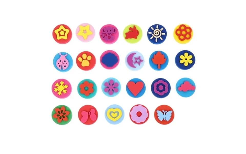 Pingxizhi 23pcs Graffiti Eva Stamps Double-sided Painting Stamper Diy Drawing Stamper Tool