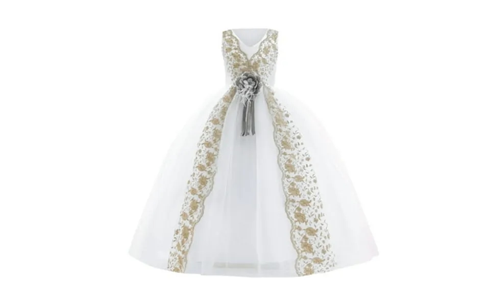 Pinqi Formal Flower Girls Dresses Girls Dress Princess Dress Sleeveless Long Dress Flower Girl Wedding Dress Model Catwa
