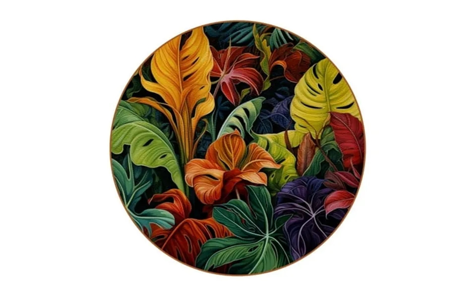 Plant 6pcs Round Microfiber Leather Coasters 11x11 Cm 4.3x4.3 In Drink Mats For Home And Office Set Of 6 Square Cup Coas