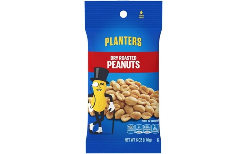 Planters Dry Roasted Peanuts 6 Oz Pack