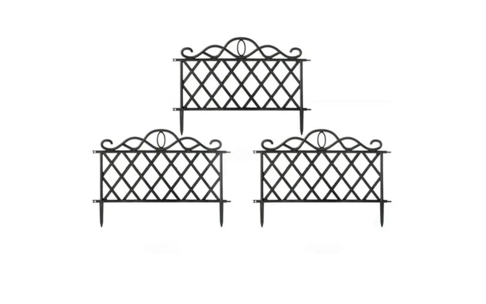 Plastic Garden Edging Border Fence Flower Bed Barrier Set Of 3