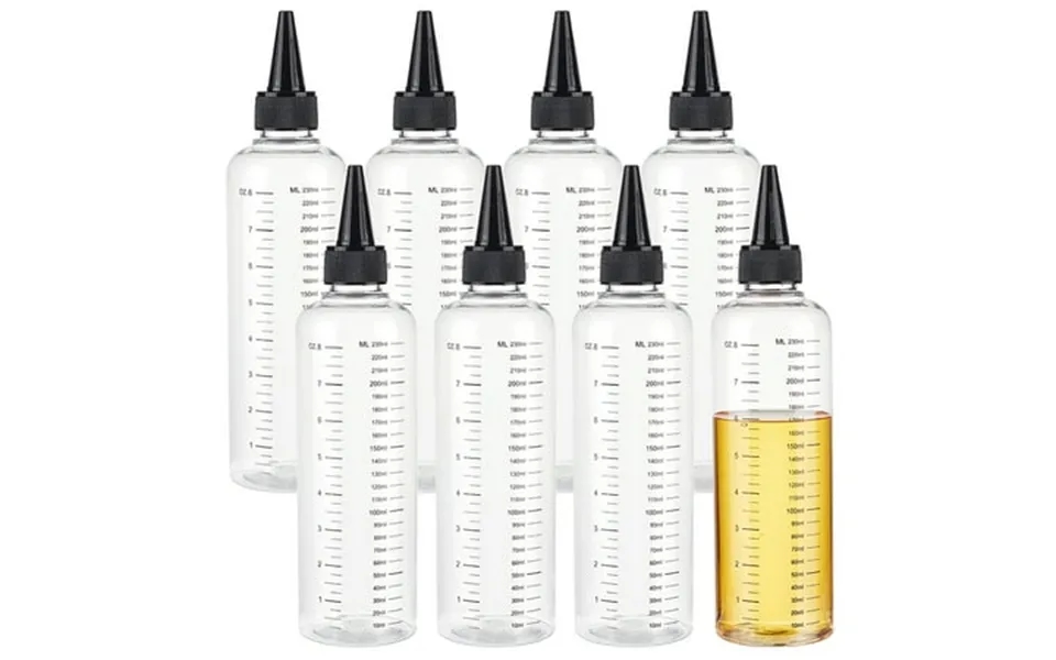 Plastic Needle Nose Graduated Bottles Black 5x19.5cm Capacity 230ml 7