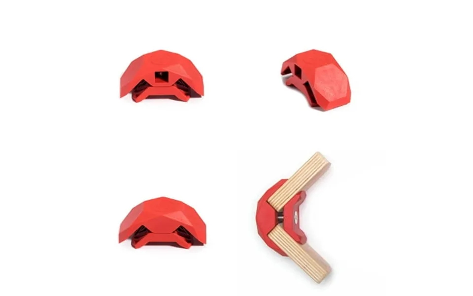 Playwood Connector For Tool-free Furniture & Storage Assembly 90-deg Red 6pk