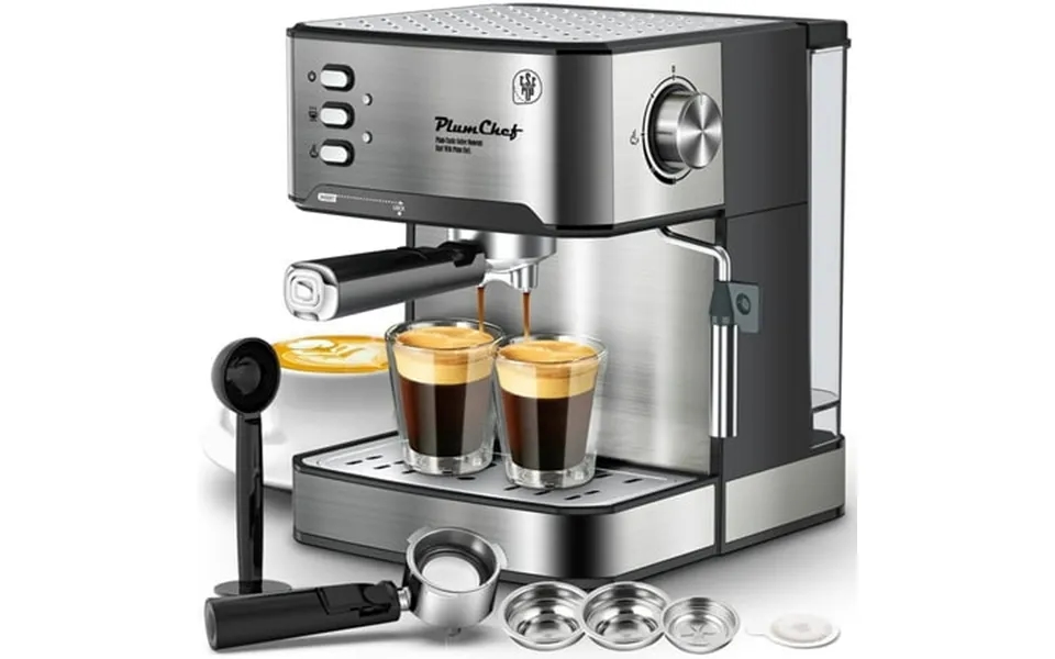 Plum Chef Espresso Machine 20 Bar Coffee Maker With Foaming Milk Frother Wand Espresso & Cappuccino Latte Maker Coffee M