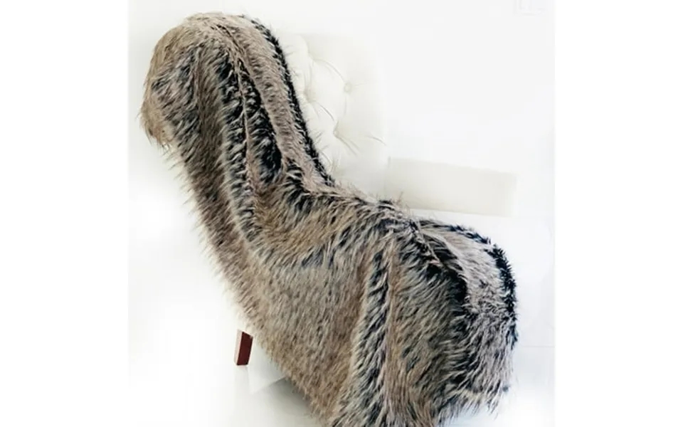 Plutus Brands Foxy Brown Gray Plush Handmade Luxury Faux Fur Throw