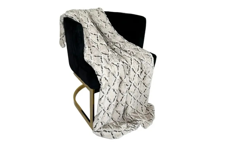 Plutus Brands Plutus Brown Beige Diamond Faux Fur Luxury Throw Blanket Throw 36w X 60l