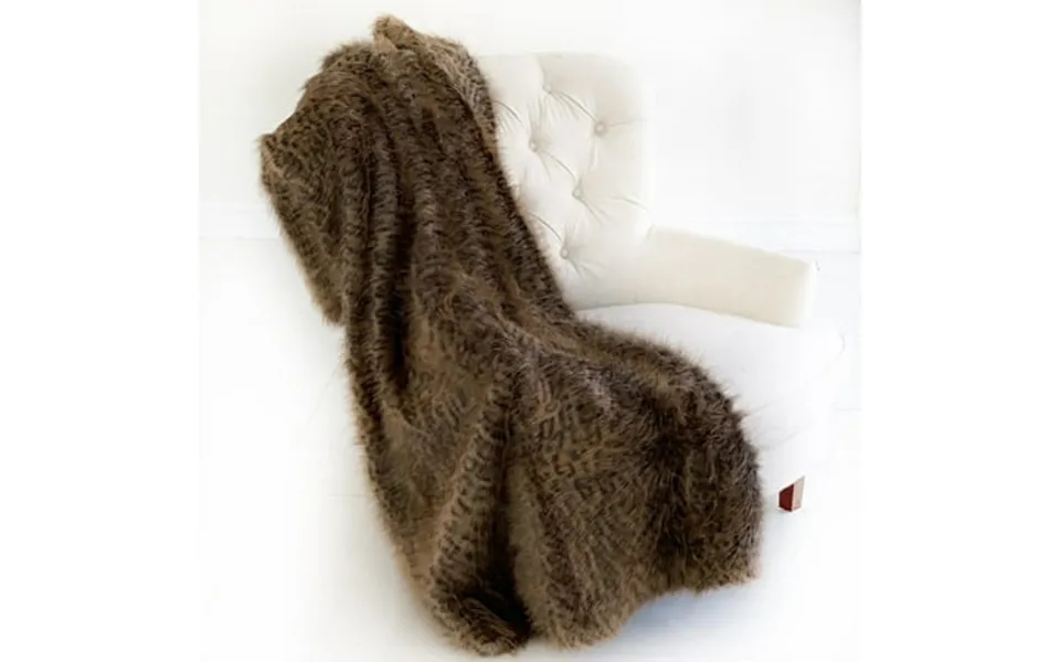 Plutus Brands Plutus Plush Tawny Wildcat Handmade Luxury Faux Fur Throw 36l X 60w