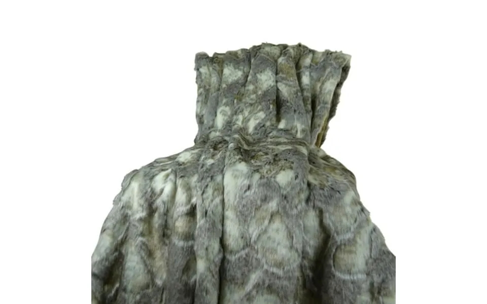 Plutus Luxury Faux Rabbit Fur Throw - Gray