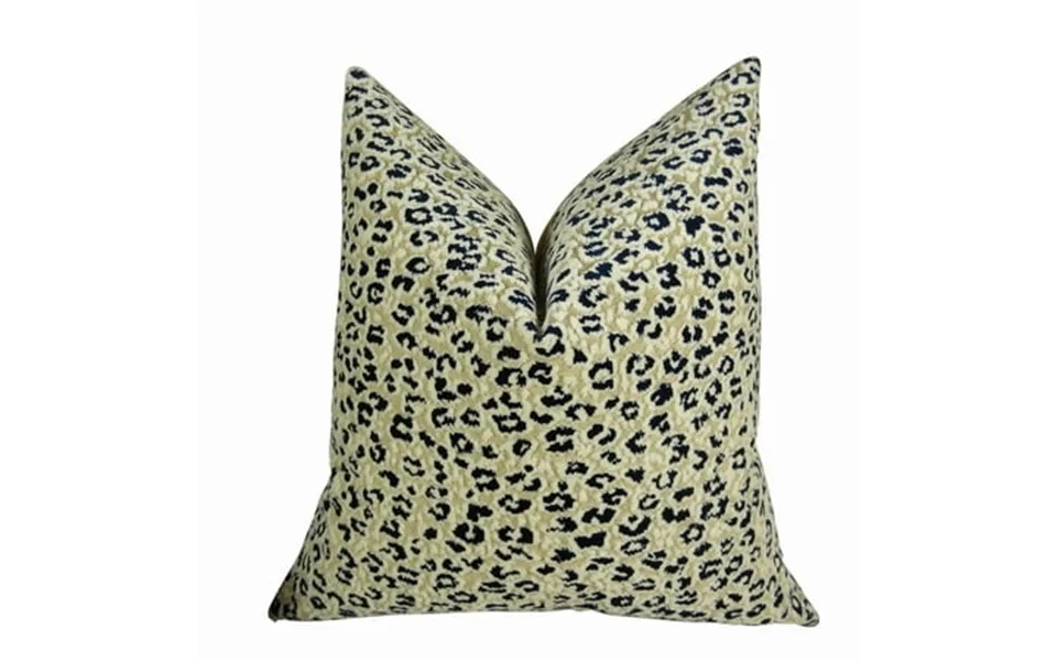 Plutus Soft Cheetah Handmade Throw Pillow - Cream & Black