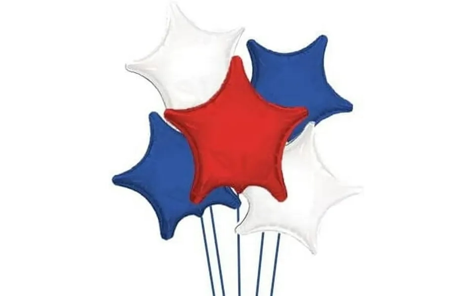 Pmu 18 Inches Patriotic Red White And Blue Star Balloon Assortment Pkg 25