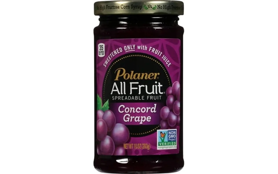 Polaner All Fruit Gluten Free Concord Grape Spreadable Fruit Grape Fruit Spread 10 Oz