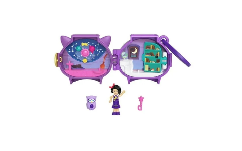 Polly Pocket Pet Connects Stackable Owl Compact Playset