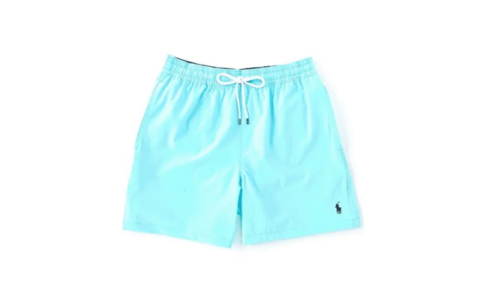 Polo Ralph Lauren Traveler Solid 5.75 Inseam Swim Trunks Hammond Blue L