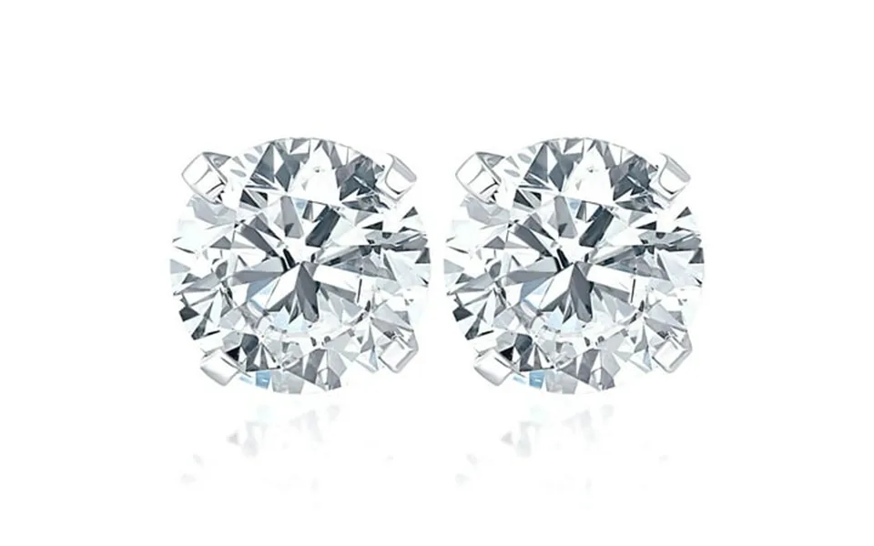 Pompeii 4 Ct Diamond Studs 14k White Gold Ij I2-i3
