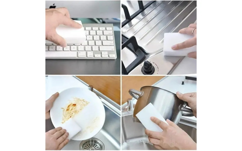 Pompotops 100pcs Lot Eraser Magic Melamine Cleaning Sponge 10x6x2cm