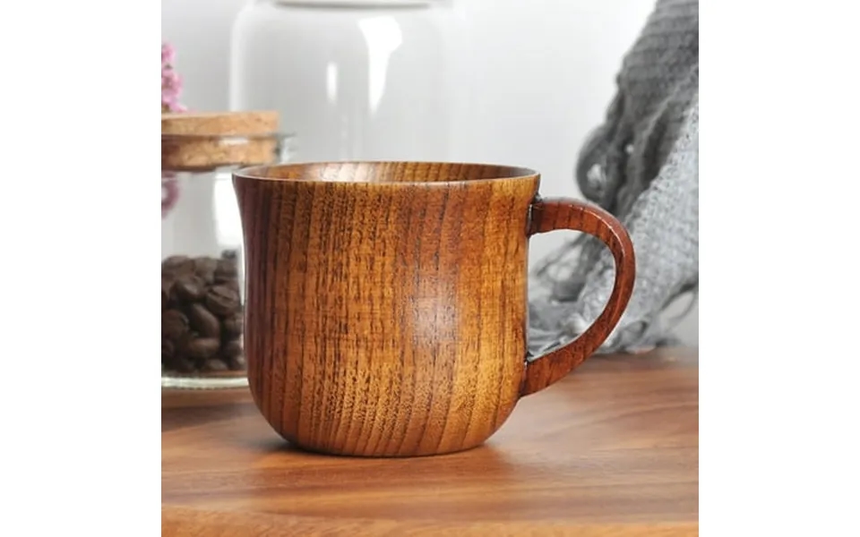 Pompotops Natural Wooden Cup Wood Coffee Tea Beer Juice Milk Water Mug Handmade
