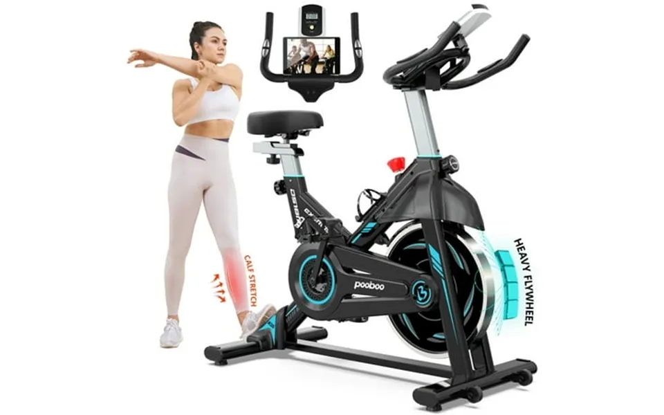 Pooboo Magnetic Cycling Bike Professional Exercise Bike Stationary Cycle Machine For Home Cardio Workout 350lb Flywheel