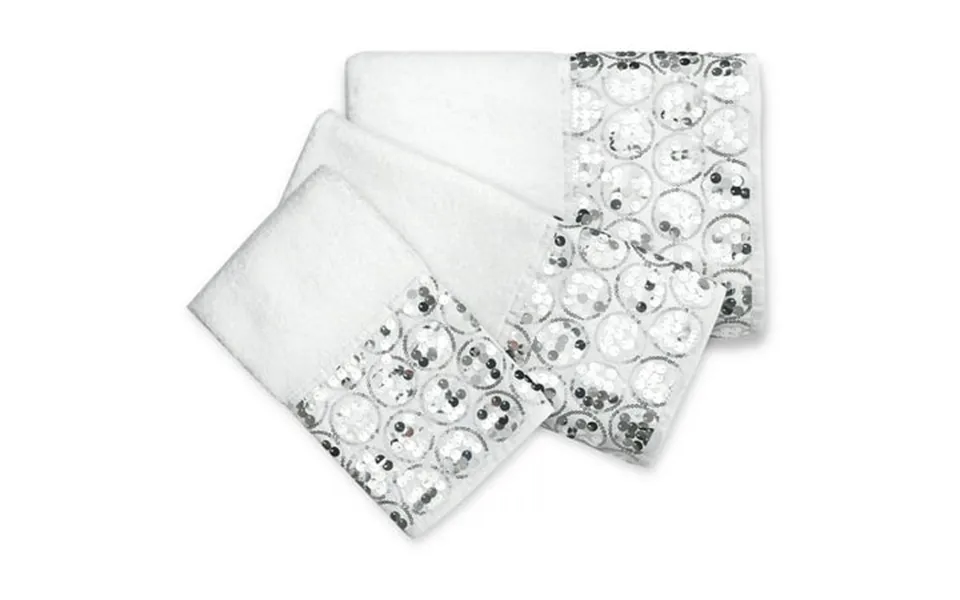Popular Bath Sinatra White 3-piece Bathroom Pool Hand Wash Towel Set