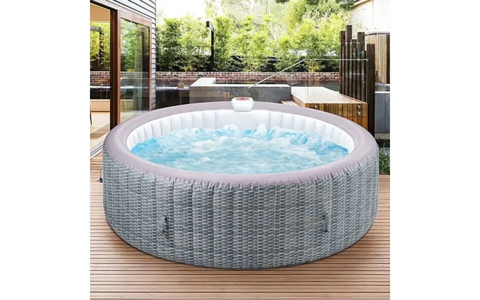 Portable Inflatable Hot Tub With Built-in Heating System - 264 Gallon Capacity Massage Jet Home Hot Tub For Teens And Ad