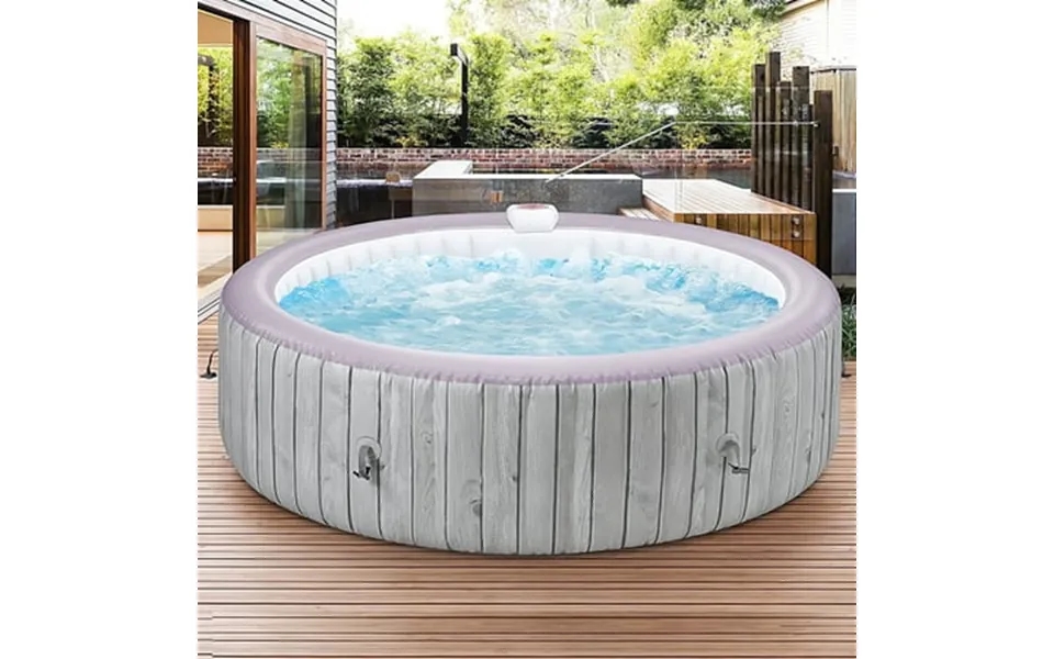 Portable Inflatable Hot Tub With Built-in Heating System - 264 Gallon Capacity Massage Jet Home Hot Tub With Dust Cover