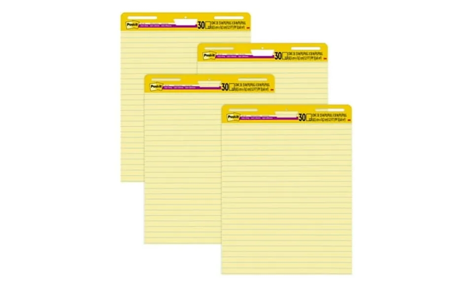 Post-it Super Sticky Easel Pad Yellow Lined 25 In. X 30 In. 4 Pads