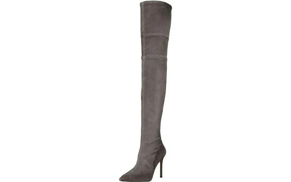 Pour La Victoire Cassie Anthracite Skin-tight Suede Over-the-knee Stiletto Boots Grey 5
