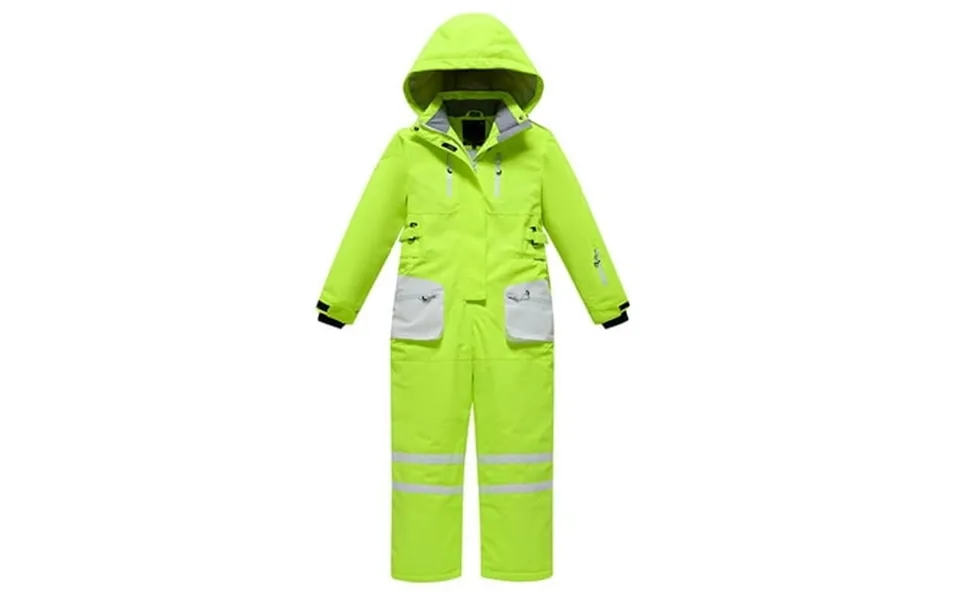 Povozer Kids Girls Boys Waterproof One Piece Snowsuits Ski Suits Jumpsuits Mint Green 12-13y