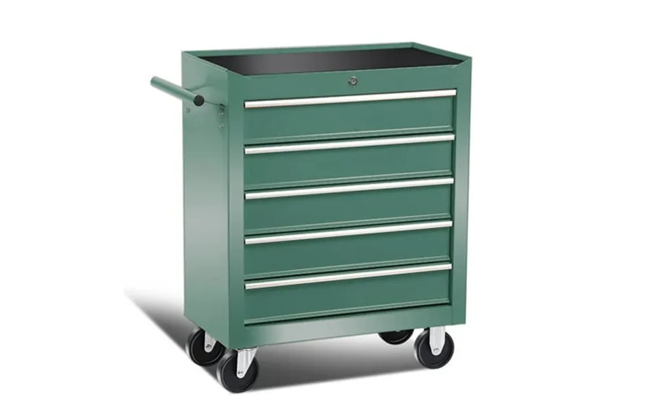 Powanli 5-drawer Rolling Tool Chest With Wheels Multifunctional Tool Chest Portable Tool Storage Cabinet With Locking Sy
