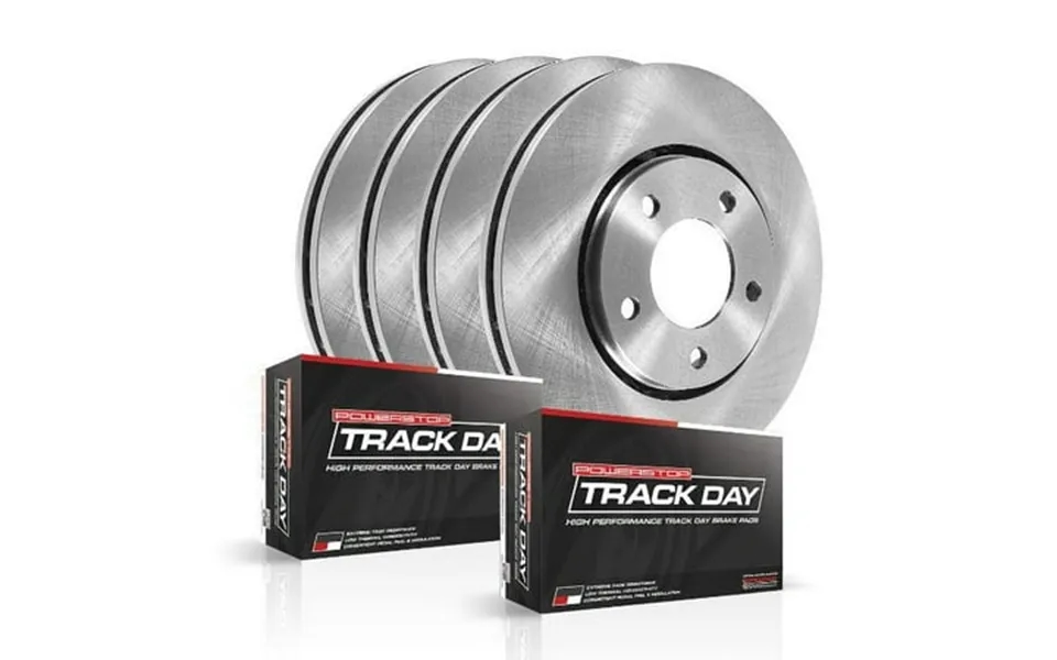 Power Stop Front And Rear Track Day Brake Pad And Rotor Kit Tdbk1518