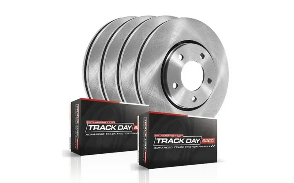 Power Stop Front And Rear Track Day Brake Pad And Rotor Kit Tdsk705