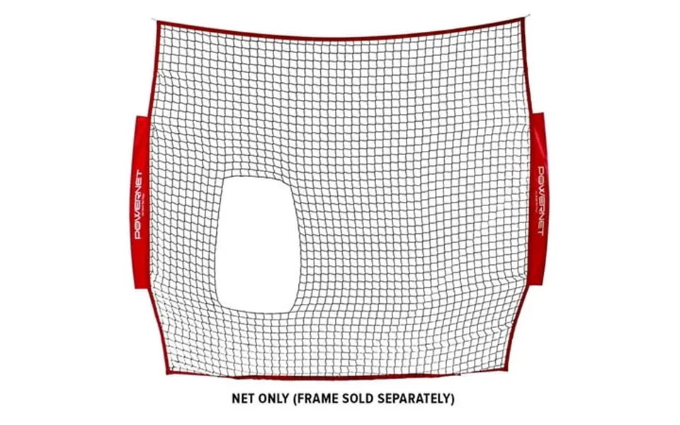 Powernet 7x7 Ft Pitch-thru Protection Pitching Screen For Softball Net Only 49 Sq Ft Barrier Net Portable Pitching & Bat