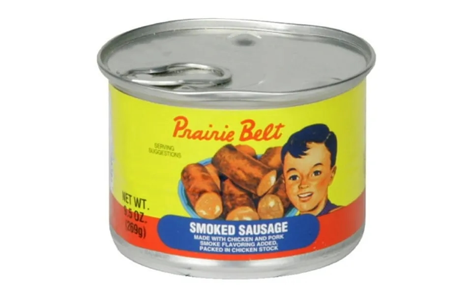 Prairie Belt Smoked Sausage Tgf4 9.5 Ounce Pull-top Can Of 6 Canned Meat Keto Food Keto Snacks Low Carb High Protein Sna