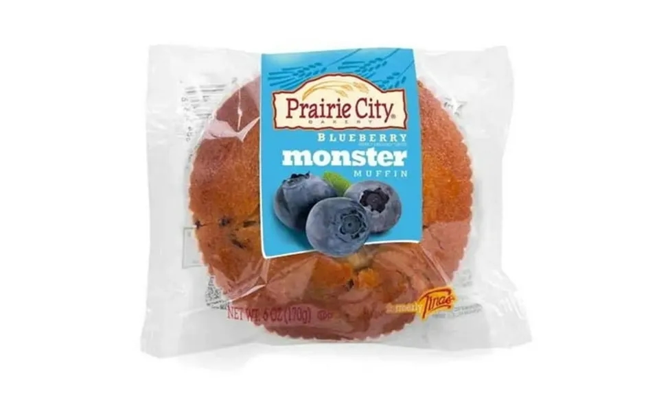 Prairie City Bakery Blueberry Monster Muffin 6 Ounce -- 48 Per Case